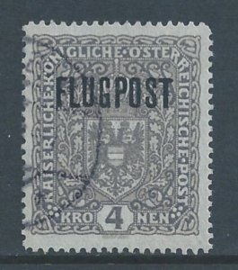 Austria #C3 Used 4k Coat of Arms Issue of 1916 Ovptd./Grayish Paper