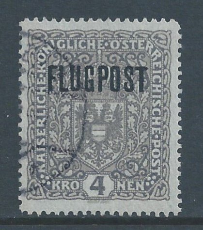 Austria #C3 Used 4k Coat of Arms Issue of 1916 Ovptd./Grayish Paper