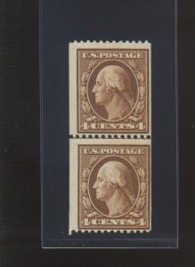 Scott#350 Washington Mint Coil  Line Pair of 2 Stamps with PF Cert (Stock 350-1)