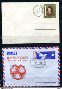 Poland 6 Postal Stationary Covers Unused/Used 14383