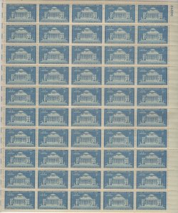 Scott 1029 - Columbia University.  Sheet of 50.  MNH. OG.  #02 1029sh50