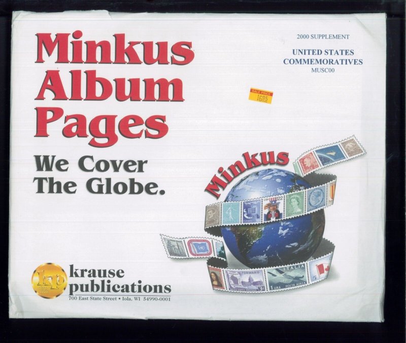 2000 United States Commemoratives Minkus Stamp Album Supplement Pages #MUSC00