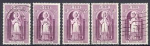 Ireland Sc# 180 Used lot/5 1961 8p St. Patrick