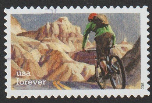 SC# 5478 - (55c) - Enjoy the Great Outdoors Biking - Used Single Off Paper