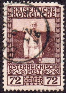 Austria 123 - Used - 72h Franz Josef (1913) (cv $0.60) (1)