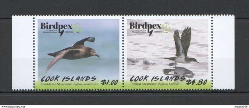 2018 Cook Islands Flying Birds Birdpex 8 Shearwater 1Set ** Nw0290