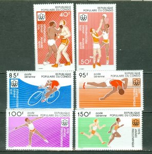 CONGO 1975 AIR-OLYMPICS #C208-213 SET   MNH...$6.35