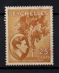 Seychelles KGVI 1938 25c ochre mint LHM SG141 WS22743