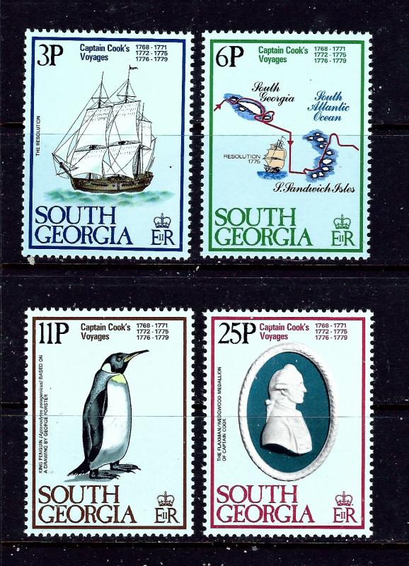 South Georgia 52-55 MNH 1979 Capt Cook Voyages