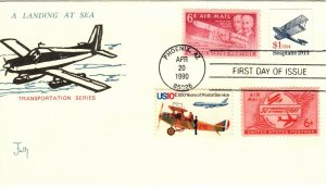 #2468 $1 Seaplane 1914 combo Faith cachet First Day cover