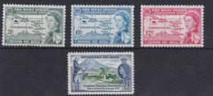 ST KITTS  1957 - 58    S G 119 - 122  SET OF 3   MH  