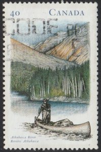 Canada #1322 1991 40c Athabasca River USED-F-VF-H