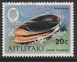 1974 Aitutaki - Sc 90 - used VF - 1 single - SeaShells