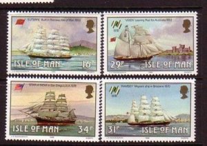 Isle of Man Sc 367-370 1988 Historic Ships stamp set mint NH