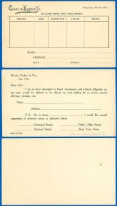 1920 Mint #UX32 Postal Cards, (3) Diff. NY 2 Line Surcharges, 2 LG, 1 Small CENT