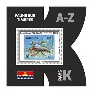 Togo - 2020 WWF Marine Life Stamp on Stamp - Stamp Souvenir Sheet - TG200226b06