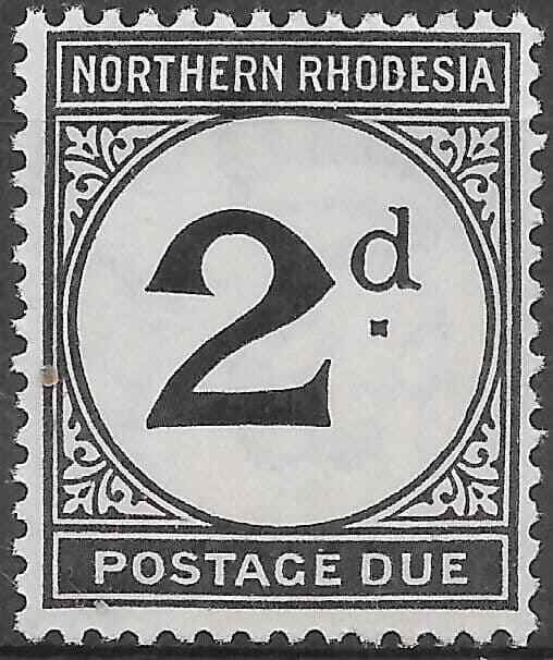 NORTHERN RHODESIA SGD2 1929-52 2d GREY-BLACK POSTAGE DUE MNH (r)