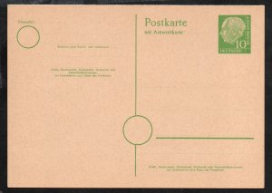 1957 Germany Postal/Reply Cards H&G 347 Mint