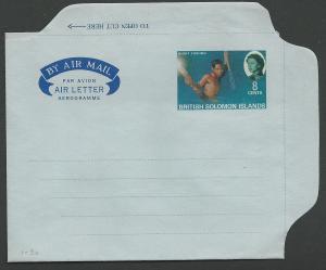 Solomon Islands   QE II Aerogramme - 8c Night Fishing (1) Mint NH