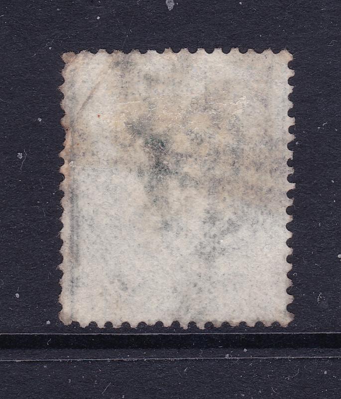 Great Britain a QV 1/- green  plate 12 used