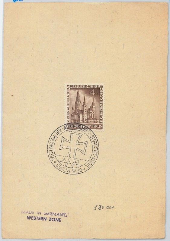 58099 - GERMANY  Berlin - POSTAL HISTORY: Michel # 106  on  FDC paper -  1953