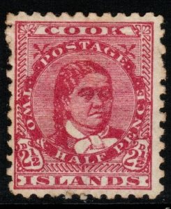 COOK ISLANDS SG16a 1900 2½d DEEP ROSE p11 MTD MINT