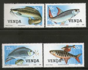 Venda 1987 Freshwater Fish Marine Life Animals Fauna Sc 169-72 MNH # 3575