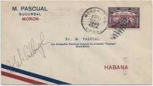 Moron to Havana, Cuba 1930 1st Flight (52490)