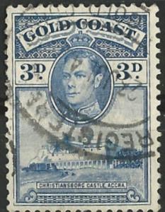 Gold Coast # 119 George VI   Castle   3d.  (1)  Used VF