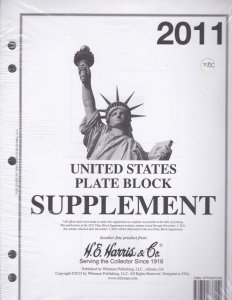 KAPPYS HE HARRIS LIBERTY 1 PLATE BLOCK SUPPLEMENT 2011