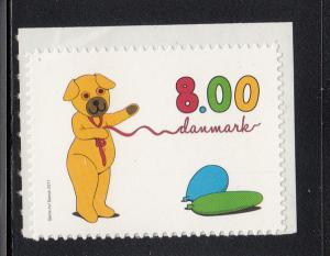 Denmark MNH Scott #1543 Booklet single 8k Bamse the Bear Childrens' TV