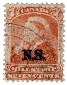 (I.B) Canada Revenue : Nova Scotia Bill Stamp 7c