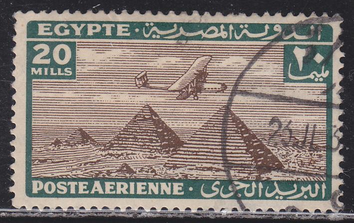 Egypt C16 Airplane Over Giza Pyramids 1933