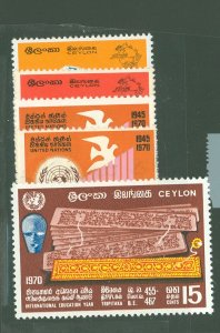 Ceylon #444/451 Unused Single (Complete Set)