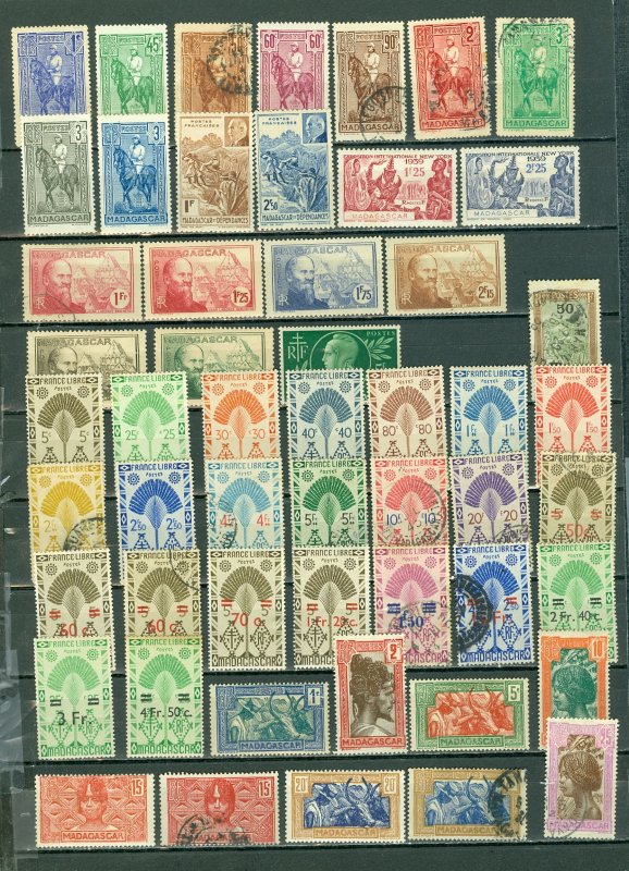 MADAGASCAR NICE LOT of (100) + (6) SOUV. SHEETS ...MINT/USED