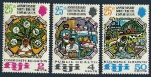 Fiji 324-326,MNH.Michel 295-297. South Pacific Commission,25,1972.Fruit,Cow,Fish