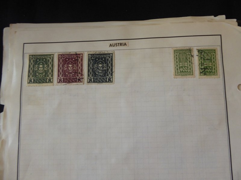 Austria 1850-1959 Stamp Collection on Album Pages