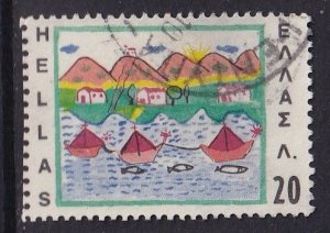 Greece  #905  used 1967 children`s drawings 20 l