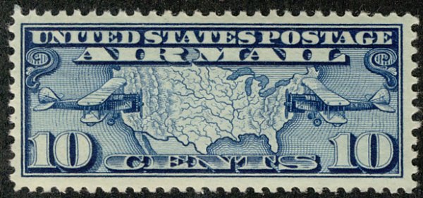 US #C7 SCV $125.00 XF-SUPERB mint never hinged, extremely well centered, post...