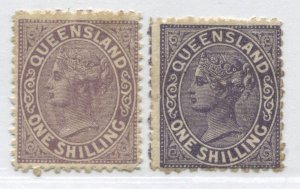  Queensland QV 1883 1/ lilac and deep purple mint o.g. hinged 