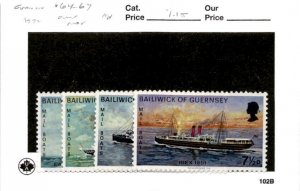 Guernsey, Postage Stamp, #64-67 Mint NH, 1972 Ship (AB)