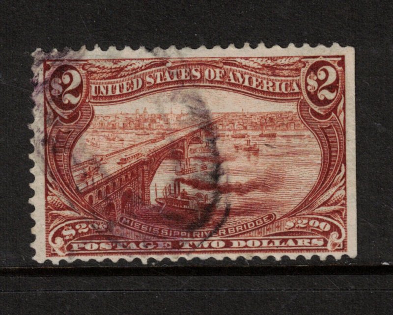 USA #293 Very Fine Used Right Margin Example 