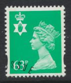 Northern Ireland SG NI77 SC# NIMH64 Used  with first day cancel 63p Machin