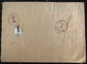 1964 Nassau Bahamas Registered Airmail cover To Bethesda USA