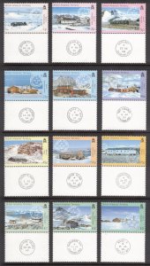 BRITISH ANTARCTIC 2003 Bases and Postmarks; Scott 330-41, SG 377-88; MNH