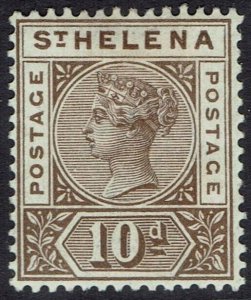 ST HELENA 1890 QV 10D