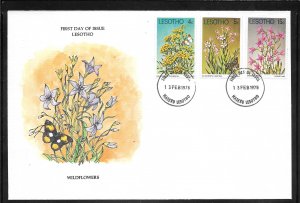 LESOTHO #248,51 FDC Flowers Postal Commutative Society (11790)