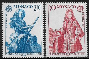 Monaco #1464-5 MNH Set - Europa - Portraits