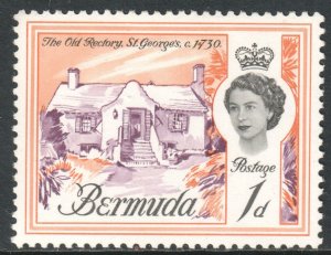 Bermuda Scott 175 - SG163, 1962 Elizabeth II 1d MH*