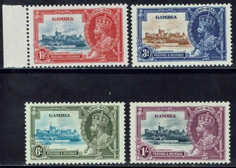 GAMBIA 1935 KGV SILVER JUBILEE SET